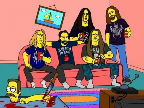 Симпсоны и Cannibal Corpse..