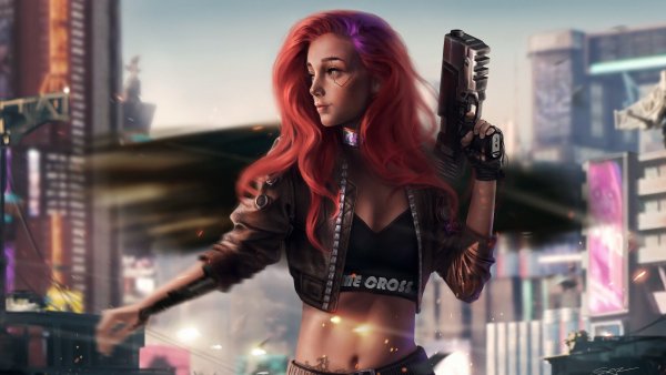 Cyberpunk-guns-sci-fi-girl 4K-4.623