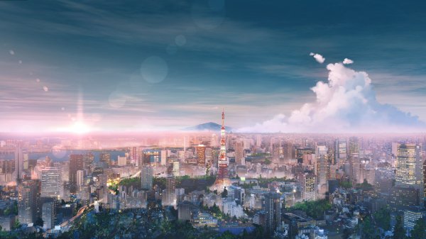 Tokyo Cityscape Anime 4к