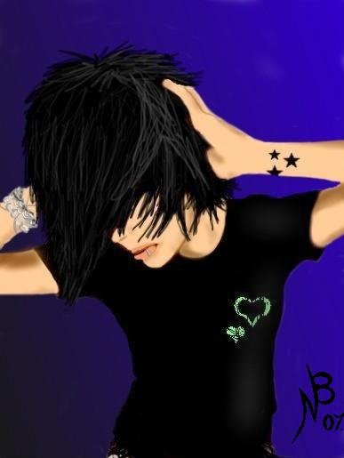 emo hair by Nikki rock