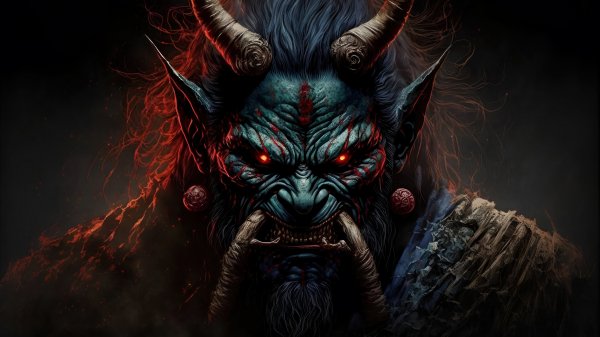 Oni-demon-fantasy-ai-4k-wallpaper