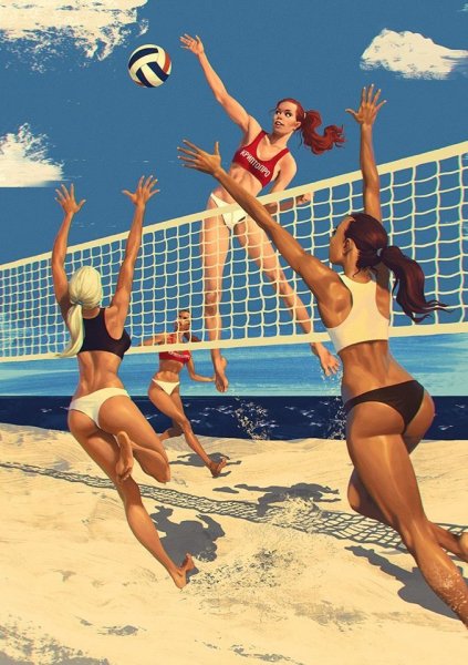 Пляжный волейбол, Какие красотки