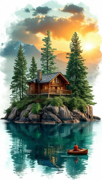 Маленький остров в изумрудном море