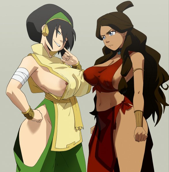 Toph beifong and katara avatar legends and 1 more drawn