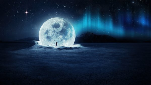 Moon-night-sky-scenery-4k-wallpaper