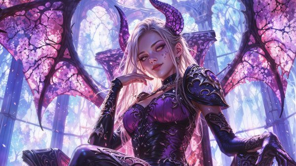 Anime-girl-devil-horn-wings-fantasy-4k 367@5@c