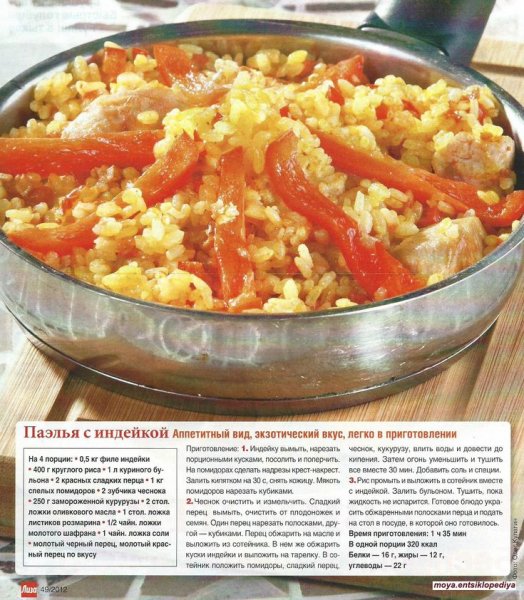 Паэлья с индейкой