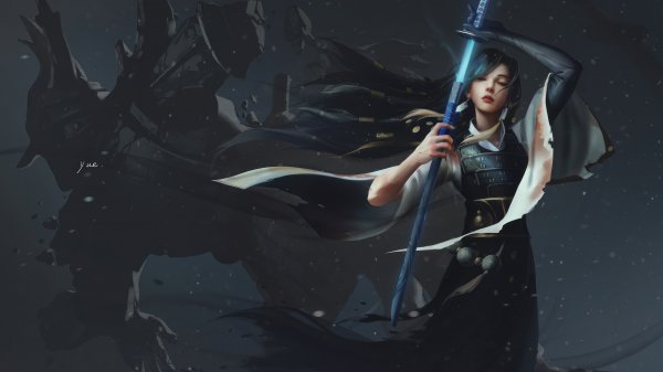 Warrior-girl-sword-fantasy-demon 4K-4.947