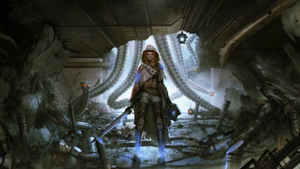 Sci-fi-mecha-girl-warrior-anime-4k