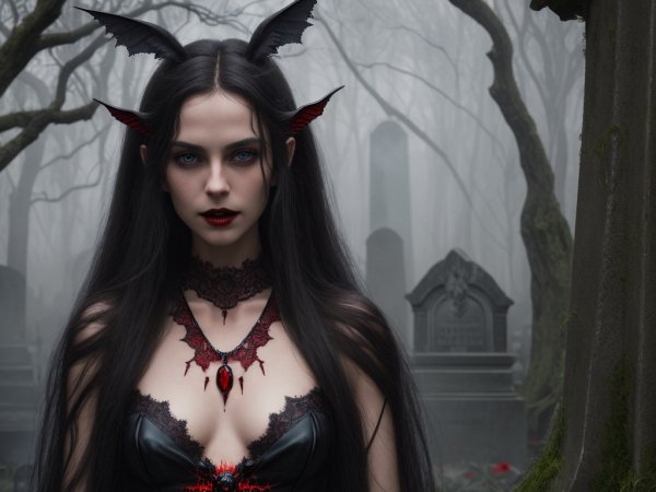 Ведьма на кладбище