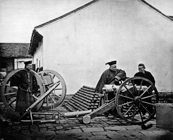 Vintage chinese artillery Montigny gun