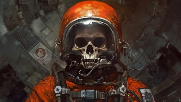 Astronaut-skull-space-suit-digital-art-4k