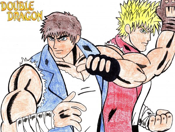 Billy and jimmy lee double dragon colored by mrmadmouth