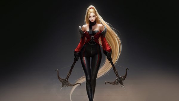 Fantasy-girl-crossbow-blonde-warrior 4K-4.12
