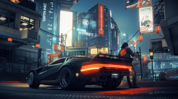 Cyberpunk-2077-city-car-4k 256@5@i
