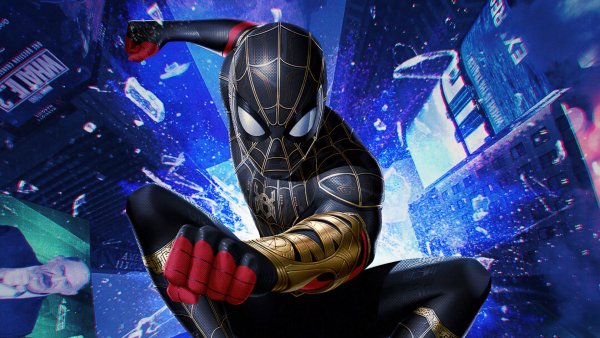 Spiderman-no-way-home-black-gold-suit-4k-wallpaper