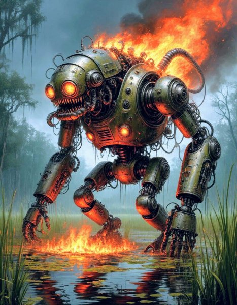 Mechanism is on fire