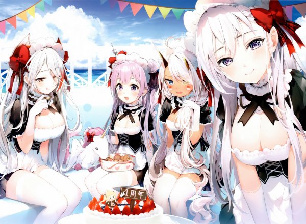 anime devushki gornichnye azur lane
