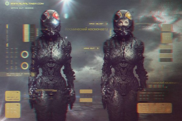 x866 sci fi girl woman cosmonaut astronaut