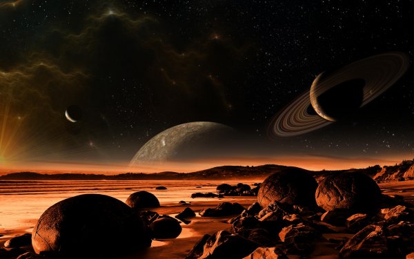 космос астероиды звёзды