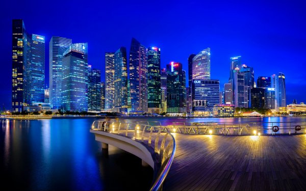 Singapore ночной город