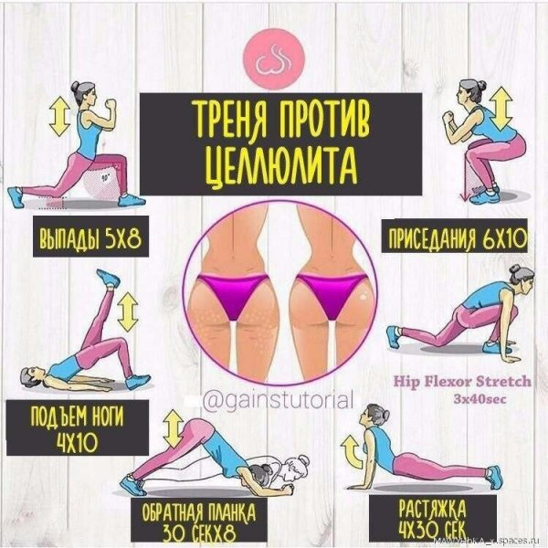 УПРАЖНЕНИЯ ЧТОБЫ НЕ БЫЛО ЦЕЛЛЮЛИТА