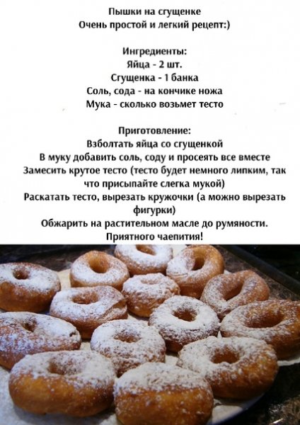 Пышки на сгущёнке