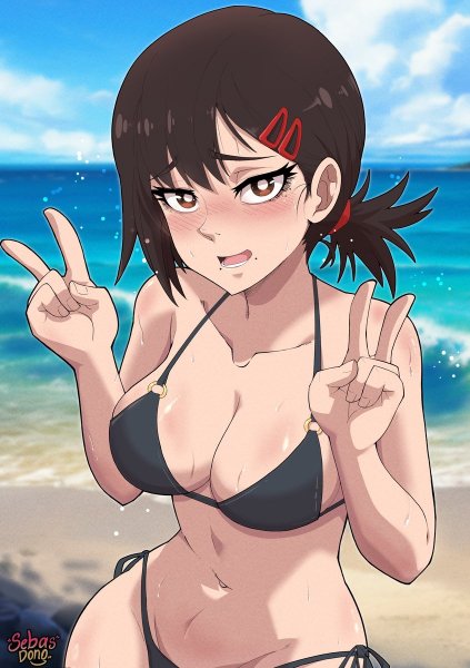 Higashiyama kobeni chainsaw man drawn by sebasdono 8