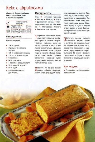 Кекс с абрикосами