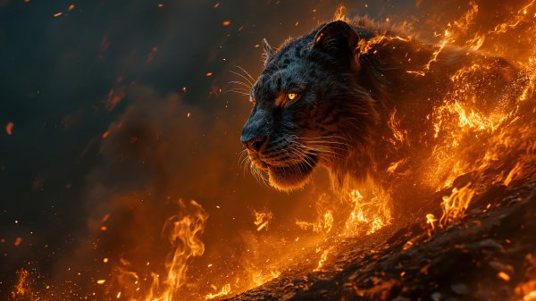 Burning-tiger-digital-art-4k 108@5@h