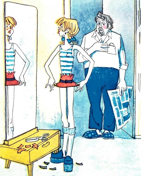 Папуля, я поношу твою новую шляпу. 1974, журнал Крокодил