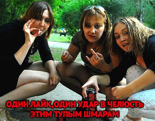 Тупые шмары и пойло