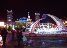 Харьков.Привокзальная площадь ночью.