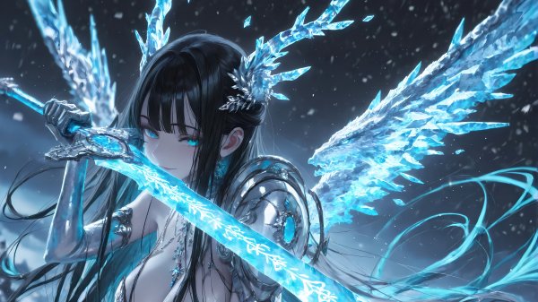 Anime-girl-wings-sword-fantasy-4k 104@5@g