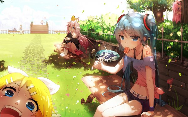 Hatsune Miku Anime Girls Sun Heat