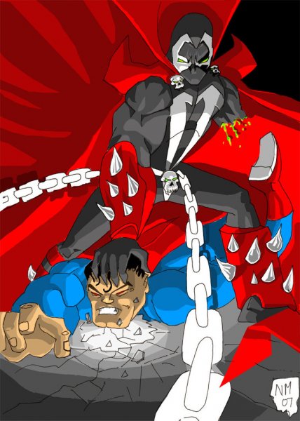 spawn vs superman by dcu club