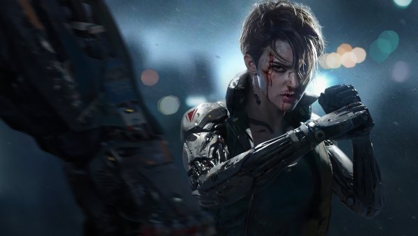 Cyberpunk-girl-fighting-sci-fi 4K-4.54