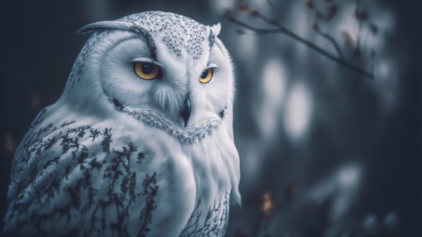 White-owl-bird-animal-4k-wallpaper 891@1@m