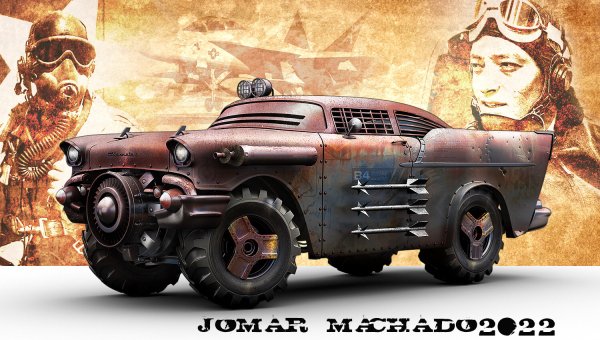 Jomar-machado-410-retro-chevy-grunge-comics