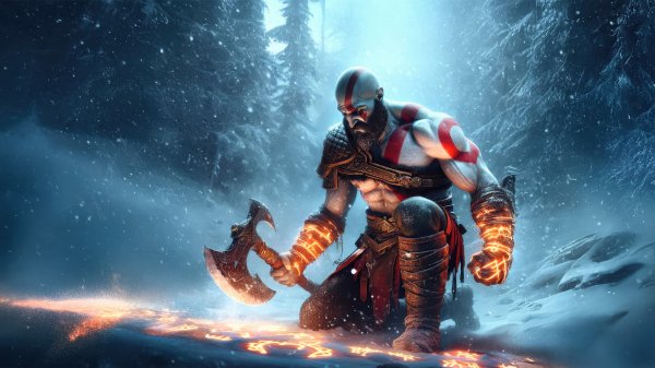 Kratos-axe-god-of-war-4k 804@5@k