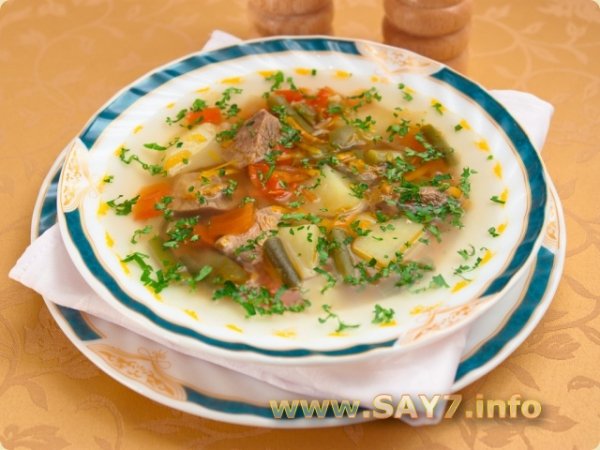 Суп с картофелем и стручковой фасолью