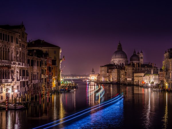 Canal Grande Венеция ночь