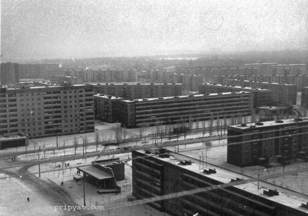 Вид на проспект Ленина. Припять до аварии