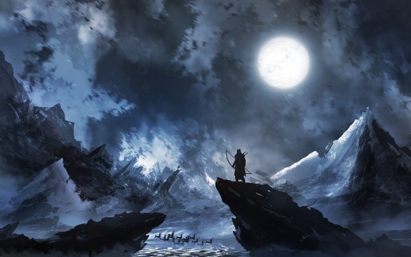 Fantasy Hunter Full Moon Night