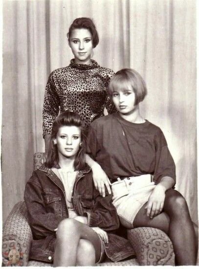 Фотосалон, фото на память, 1989 год.Комсомолки перестройки
