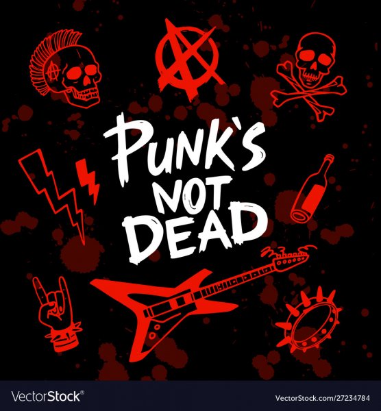 punk-rock-set-punks-not-dead-words-and-design-vector-27234784