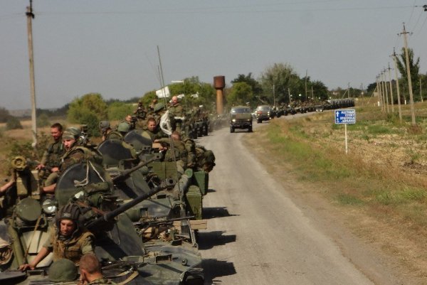 Колонна российской 31-й ОДШБр