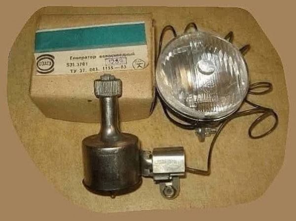 Девятивольтовая (9-ти Вольт) динамка на велосипед и фара