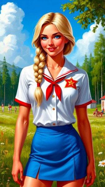 Славя из игры "Бесконечное лето"