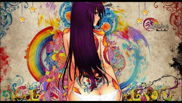 Аниме Девушка С татуировками Ecchi АРТ